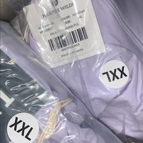 BUNDLE OF 2 HARPER WILDE Bliss Bralette. Amethyst. XXL NEW IN PACKAGE - Picture 5 of 11